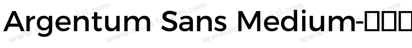 Argentum Sans Medium字体转换